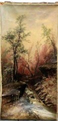 19th Century William Henry Chandler „mountain stream“ ( 1854-1928)