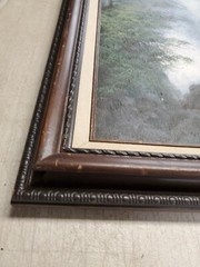 VTG Oregon Pacific Ocean Coast Sea Painting Sue Parkhill Oil Canvas Framed 24×28