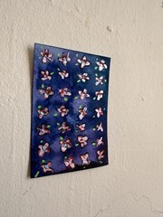 ACEO Original Watercolor Flower Garden Abstract Art by Bri Sander 3.5 x 2.5 OOAK