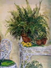 Vintage Original Oil Painting Signed Frances B. Brewer ’75 Southern Parlor Scene