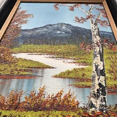 Vintage 60’s Marthy Cane Original Oil Painting Framed On Masonite Board-18X16”