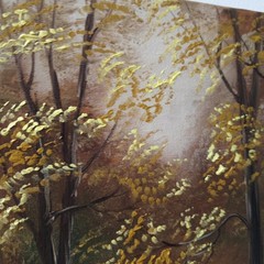 Radiant Autumn Forest Original Oil Painting Impressionist Landscape Wall Art