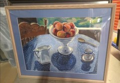 Marilyn Mess Fruit Art Original Vintage Decorative Large Peaches Maryland
