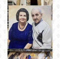 Original Oil Portrait Painting Realism Family Women Men Children Art Unframed