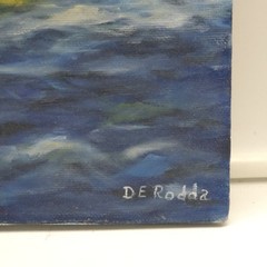 1991 Hand Painted Oil Painting Tall Ship Nautical Seascape Canvas 12×16 Signed