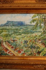 ORIGINAL FRAMED OIL VINALES TOWN AND VALLEY CUBAN LANDSCAPE ARTIST: HECTO VIDAL