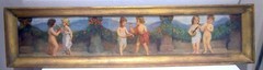 CHILDREN IN GRECIAN GARDEN OIL ON CANVAS OLD FINE PAINTING ELVIRA COLLECTION