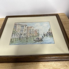Toni Orsini Venice Canal Watercolor Painting – Signed Vintage Italian Art Framed