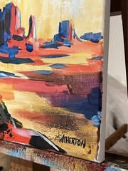 11×14 Original Monument Valley Acrylic Painting on Canvas | Signed Western Art