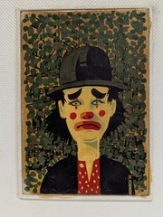 Clown Painting by Bromberg Size Small 4 1/2 X 6 1/2 Inches # 2