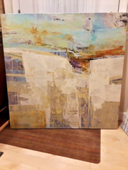 2 Stunning 40″ Abstract Graphic Art Giclee Wrapped Canvas-Chelsea Art Studio