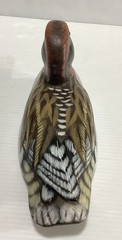 Wooden Duck Decoy Hand Painted In Vintage Style 19oz Blue Bill Folk Art