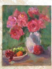 Original Oil Painting 20×16″ Floral Still Life Artist Signed 2000-Now