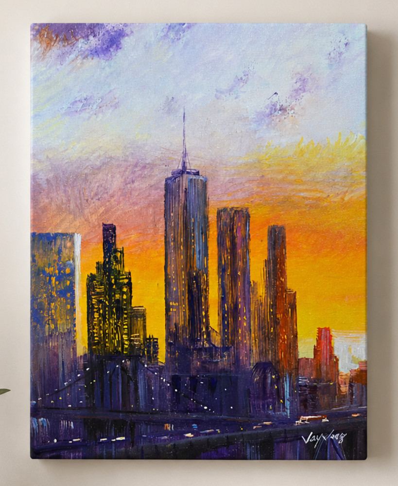 Jay Jack Jung (b. 1955) Original New York City Cityscape Painting | Signed OOAK