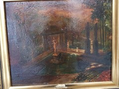 No.: 817 oil painting artwork with frame picture painting oil painting old town