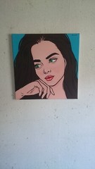 Tim Tilmann – Thoughtful Woman, 2022 Painting Acrylic/Canvas/Stretcher 50x50cm