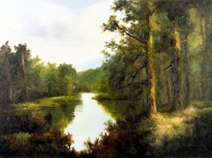 Ron Williams (TN,1947-2016) oil painting 140226