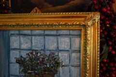 FRAMED SIGNED ORIGINAL OIL VIOLET FLOWERS ON POT A STILL LIFE ARTIST HECTO VIDAL