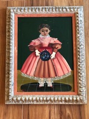 Painting Of Girl By Agapito Engel Cifuentes Mexican Early 20th Century
