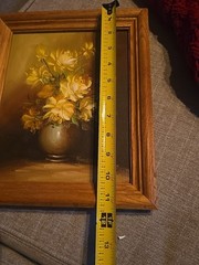 Robert Cox Original Oil Painting Floral Roses In Vase Framed