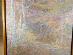 William Tacke Original Oil Painting #7092 Autumn Path 18″ X 12″ Framed Pastels