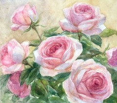 Original brand new large watercolor ”Roses” $130 Home decor art gift