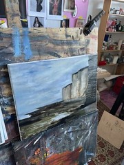 Original Ölgemälde Étretat Kreidefelsen Meer Küste Impressionismus Handgemalt