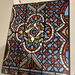 Multicolor Geometric Mosaic Decorative Ceramic Tile, Square 6 in x 6 in (1)