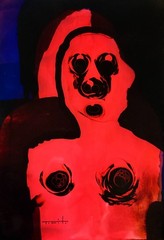 Tonito Painting.Original art.Bared.Organic fluidity.Quirky otherworldly art