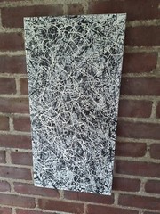 Original Abstract Action Painting Jackson Pollock style on canvas