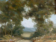 Upper Pasture, 8×10 original oil painting by Maine Artist, Celene Farris