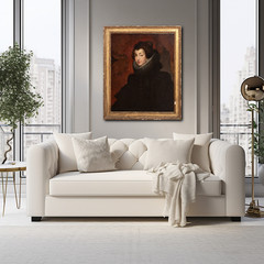 Large 18th Century Portrait ISABELLA OF BOURBON, QUEEN OF SPAIN (1602-1644)
