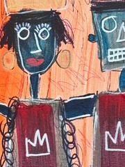 Original 16×20 Couple Just Married Abstract Mixed Media Neo Expressionism Canvas