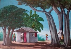 AMAZING ORIGINAL 16 x 24 ART-PAINTING BY MASTER LESLY EXUMÉ- HAITIAN