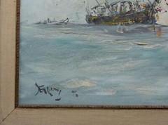 George Richard Deakins (1911-1982) – Framed 20th Century Oil, A Royal Fleet