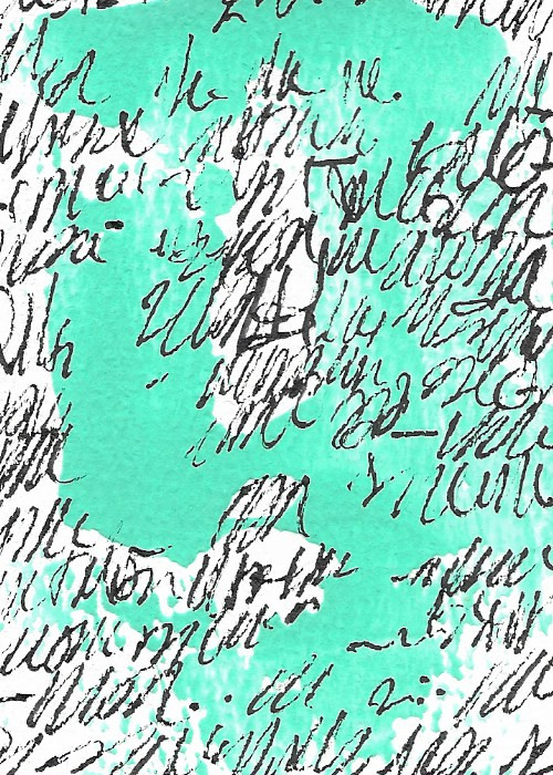ACEO ATC CARD „Letters 70“ REASOR Original Abstract Painting 2.5×3.5