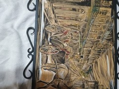 Vintage Water Color French Quarter, Peter St. New Orleans by Fedorsky