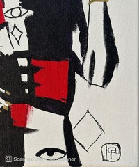 Jackie of Diamonds Original Acrylic Painting 11×14 Signed Canvas Art