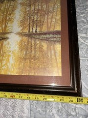 Vintage August Holland Wood Framed Art Prints Set 24”x24” Signed