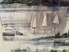Alfred Birdsey 1912-1996 Bermuda Original Art Watercolor Painting 27×20” Framed