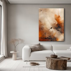 Large Abstract Canvas Painting, Textured Canvas wall art, Framed, Signed