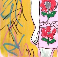 Original Neo Expressionist Portrait Acrylic 11×14 Canvas, Holly Hammond