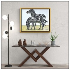 Keith Ingermann Original Oil Painting On Board Zebra Nature Signed Framed Art