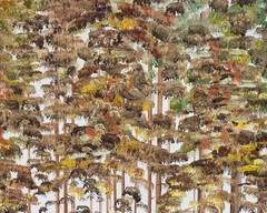 Signed Eugene Schmidt Impressionist Landscape Oil Painting Framed 20″ x 22.75″