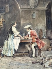 Antique Painting Portrait Man Woman Men Women Masterful Listed 19th Century