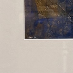 Original H.H. Steffens Abstract Collage 1977 Signed, 14.25” x 13.25”