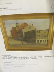 Antique Pastel Boston Harbor Skyline at Dawn by Clarence E. Braley