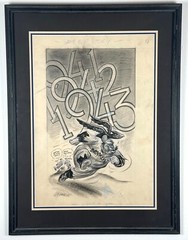Bill Crawford 1943 Baseball Illustration Cardinals & Brooklyn Dodgers artwork
