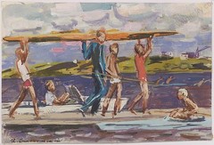Igor Sinepolski (1938-2001) „Water Sport“, Tempera and Oil, 1970s (1)