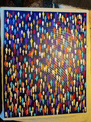 Mixed Media/Abstract/Modern/Original/Hand Painted/LARGE-24×30/ („RUSH-HOWER“)